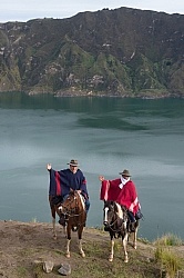 Gabriel and Rodrigo at  Crater Lake at Quilotoa volcano