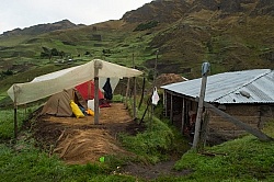 Camping in the High Andes at Angels farm