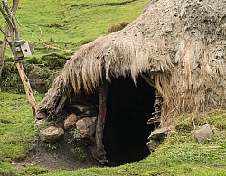 Typical Hut in the High Andes with Electricity