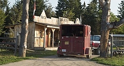 Trailer Pulling out of Horse Country Campground