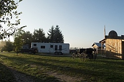 Trailer Pulling Out of Horse Country Campground