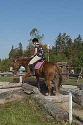 Rider at Horse Country Campground Playing in the Obstacle Course