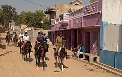 Riding Through the Villages in india