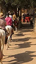 Riding Through the Villages in india