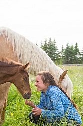 Girl with Mare and Foal