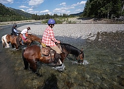 River Crossing on Lost Trail Ride Anchor D Outfitting