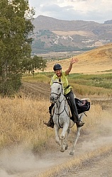 Cantering on the Coast to Coast Ride in Sicily
