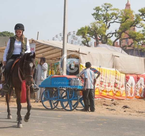 Riding Through the Camel Fair in Pushkar
