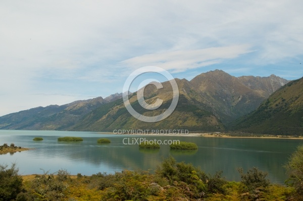 View of Lake Hawea on Ride from Boundary Hut to Dingleburn Station