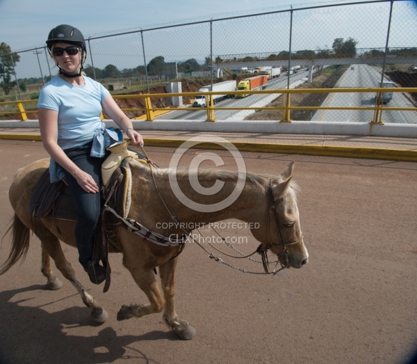 Riding under and iover Highways in Mexico